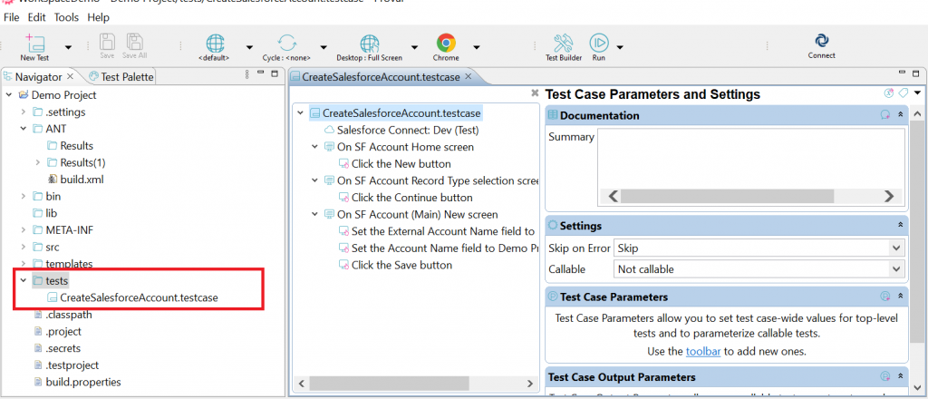 create salesforce account