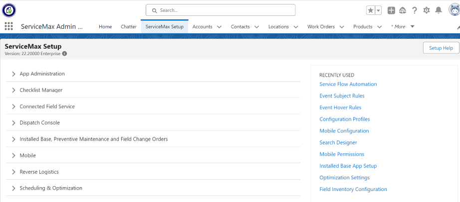 servicemax setup