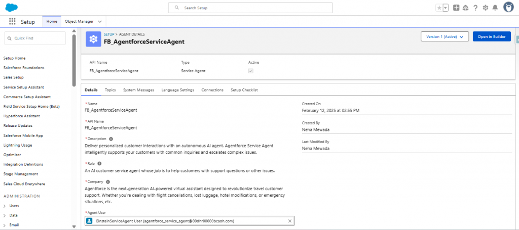 2.2Creating an Agentforce Service Agent