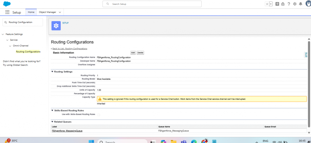 3.4 Creating the Live Agent and Assigning Permissions